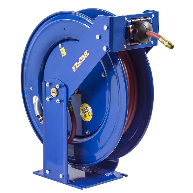 300PSI Air/Water EZ-Coil safety system equipped less hose Side mount reel with guide arm 1/2x50 general industrial applications
